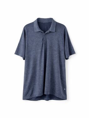 Lululemon Metal Vent Tech Polo Blue Performance Golf Mens Short Sleeve